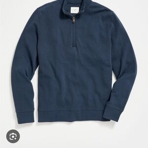 Billy Reid Men's Deep Blue Zip-Up Sweater